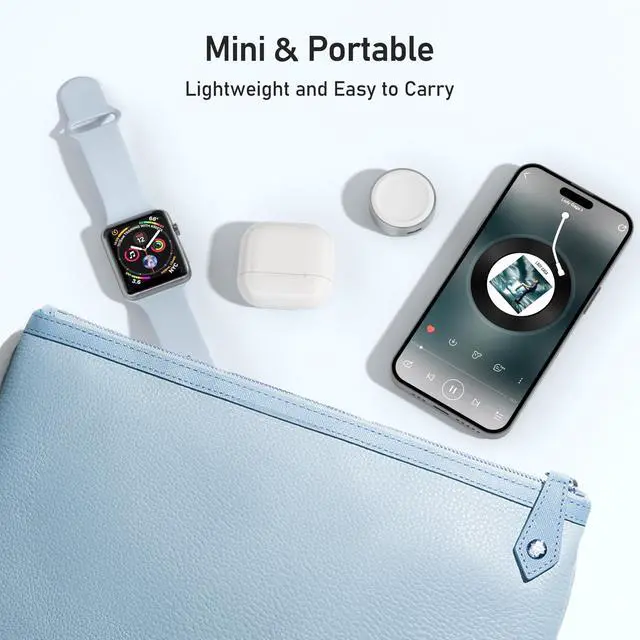 Alt view image 5 of 7 - Apple Watch 11 Charger,5W USB C Magnetic Charging Adapter for iWatch USBC & iPhone Power Port,Portable Type C Wireless Watch Charger Dock for iWatch Series 10 9 8 7 6 Ultra SE 3 2,42/46/44mm