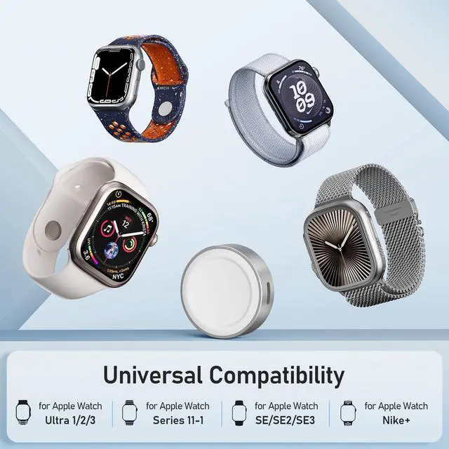 Alt view image 6 of 7 - Apple Watch 11 Charger,5W USB C Magnetic Charging Adapter for iWatch USBC & iPhone Power Port,Portable Type C Wireless Watch Charger Dock for iWatch Series 10 9 8 7 6 Ultra SE 3 2,42/46/44mm