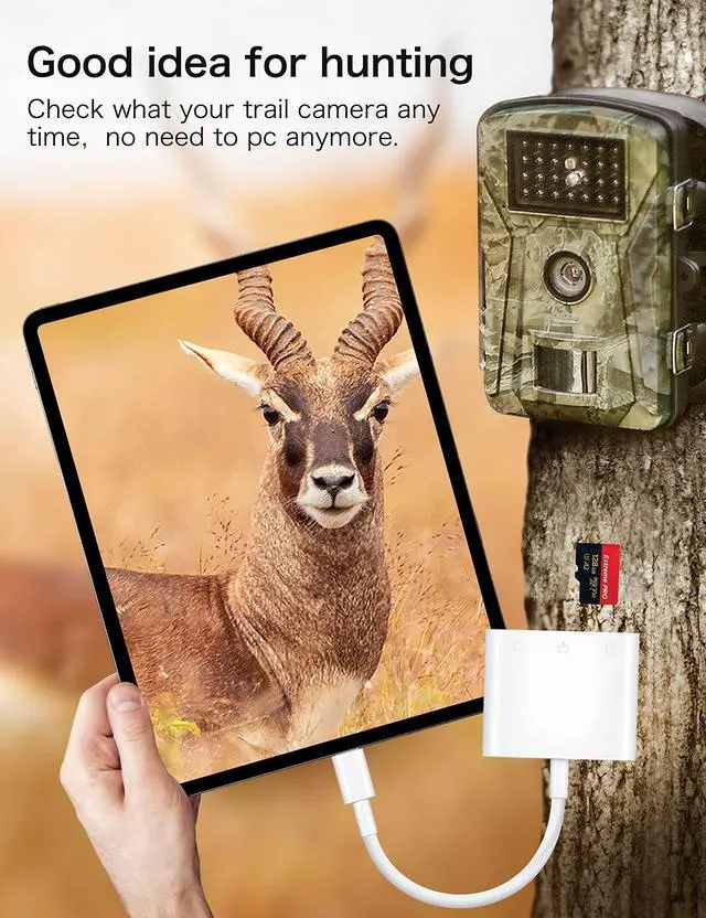 Alt view image 5 of 7 - USB C SD Card Reader for iPhone 15/iPad/Mac, ChiaoPio USB C to SD CF, Type C Memory Card Adapter with Compact Flash/CF/SD/MicroSD Slots Compatible with iPad MacBook Pro/Air/Mini Mac Laptop