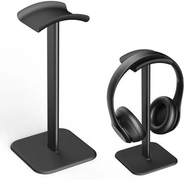 Main image of Headphone Stand for Desk - Headset Stand with Aluminum Hanger and Plastic Headrest, Headphone Holder for AirPods Max, Sony, Bose, Beats and More (Black)