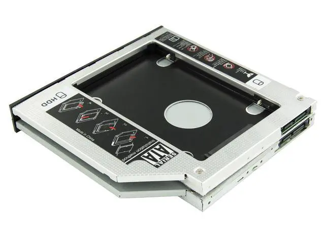 Alt view image 4 of 6 - 9.5mm SATA to SATA 2nd SSD HDD Hard Drive Caddy Adapter Tray Enclosures | Universal, For DELL HP Lenovo ThinkPad ACER Gateway ASUS Sony Samsung MSI Laptop