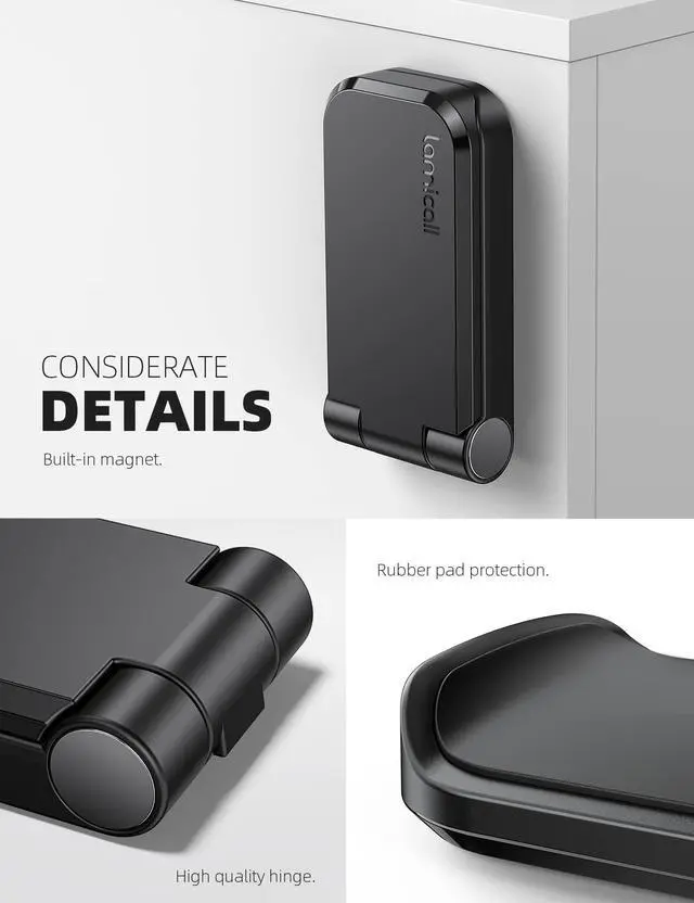 Alt view image 6 of 7 - Headphone Stand, Sticky Headset Hanger - Adhesive Headphone Holder Hook Mount, Headset Stand Holder Clip Under Desk, Earphone Clamp for Airpods Max, HyperX, Sennheiser, Black