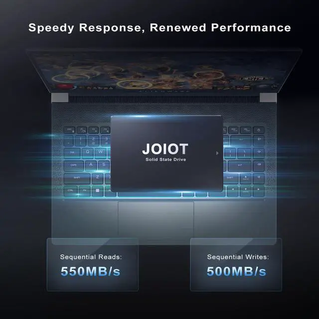 Alt view image 2 of 7 - 512GB SSD Internal Solid State Hard Drive, 3D NAND 2.5inch SATA III 6GB Internal SSD, Up to 550MB/s, Upgraded Performance for PC Laptop Game Creation