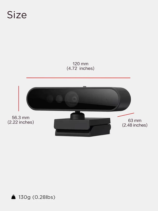 Alt view image 7 of 7 - Performance FHD 1080p Webcam USB-C,Log-on with Windows Hello, Dual Microphones, 95 Degree Lens and 4X Digital Zoom, Sliding Privacy Shutter, Black