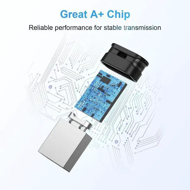 Alt view image 4 of 7 - 32GB USB Flash Drive, USB 2.0 Mini Fit Memory Stick Ultra Slim Thumb Drive Jump Drive Zip Drive Pen Drive with Lanyard-Black