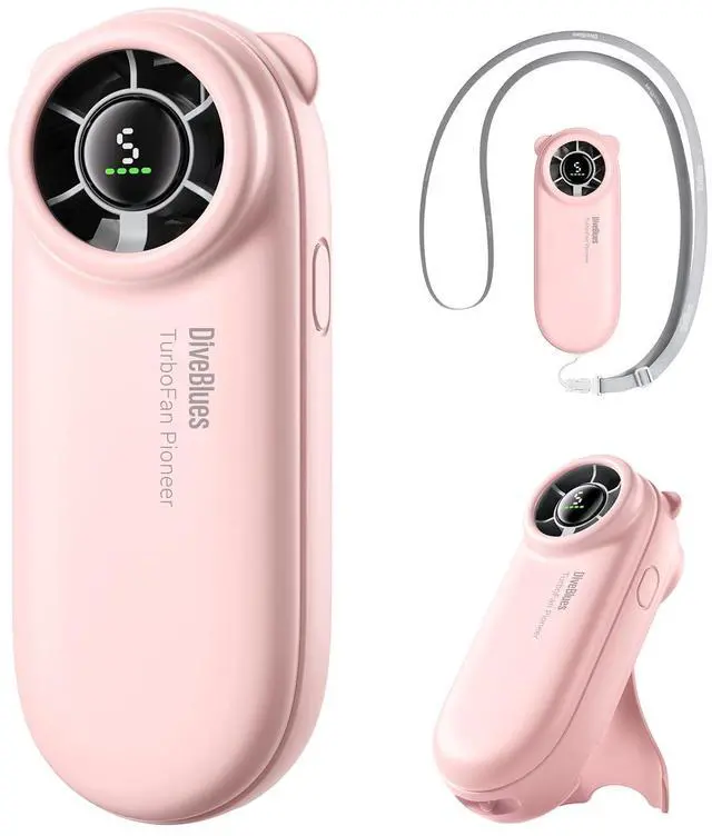 Main image of TurboBear Portable Handheld Turbo Fan, 5 Gear Wind, Travel Essentials, Small Hand Held Fan Rechargeable, Mini Personal Fans Cooling, Battery Powered, Pocket Cute Gifts Women
