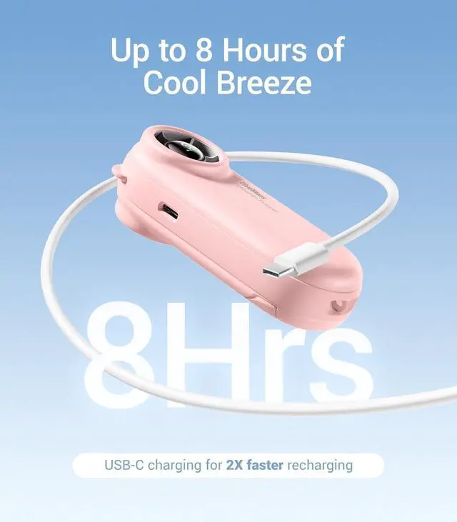 Alt view image 6 of 7 - TurboBear Portable Handheld Turbo Fan, 5 Gear Wind, Travel Essentials, Small Hand Held Fan Rechargeable, Mini Personal Fans Cooling, Battery Powered, Pocket Cute Gifts Women