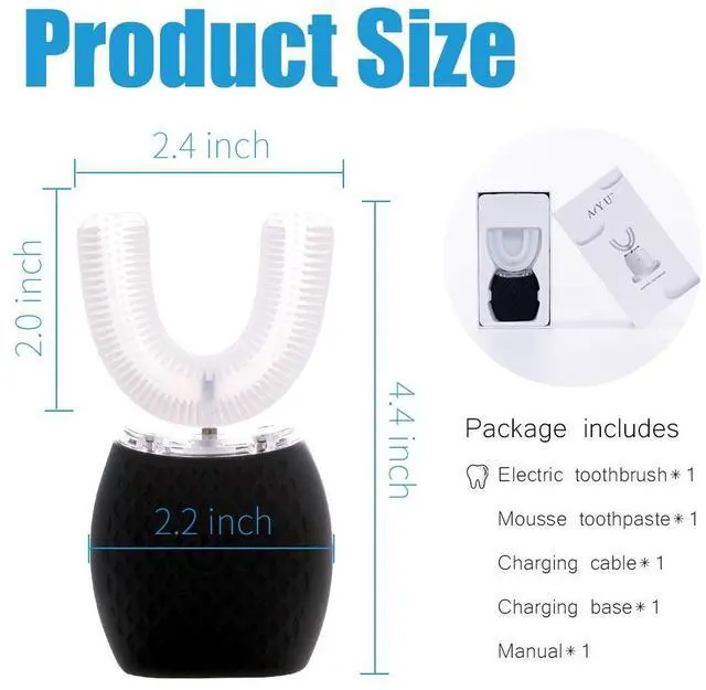 Alt view image 5 of 7 - Ultrasonic Toothbrush for Adults Automatic Electric Toothbrush Portable Washable Soft Bristles 30s Automatic Timer Wireless Charging Dual-Use for Travel & Home