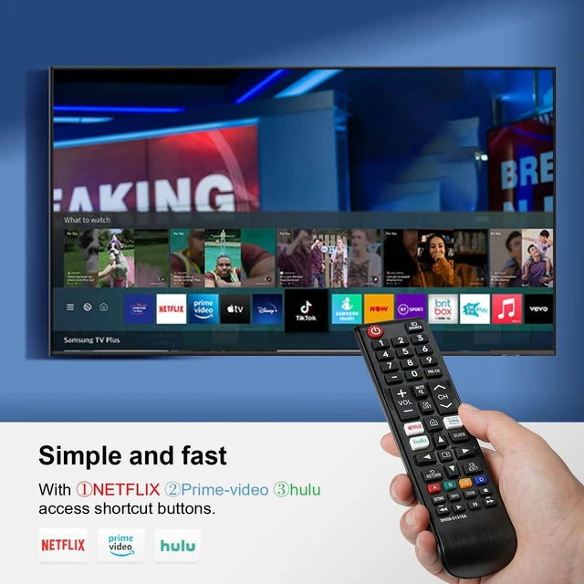 Alt view image 4 of 7 - Universal Remote Control for Samsung Smart TV Replacement Compatible with Samsung Smart TV 2015-2024 Models, Quick Access ButtonSimple use