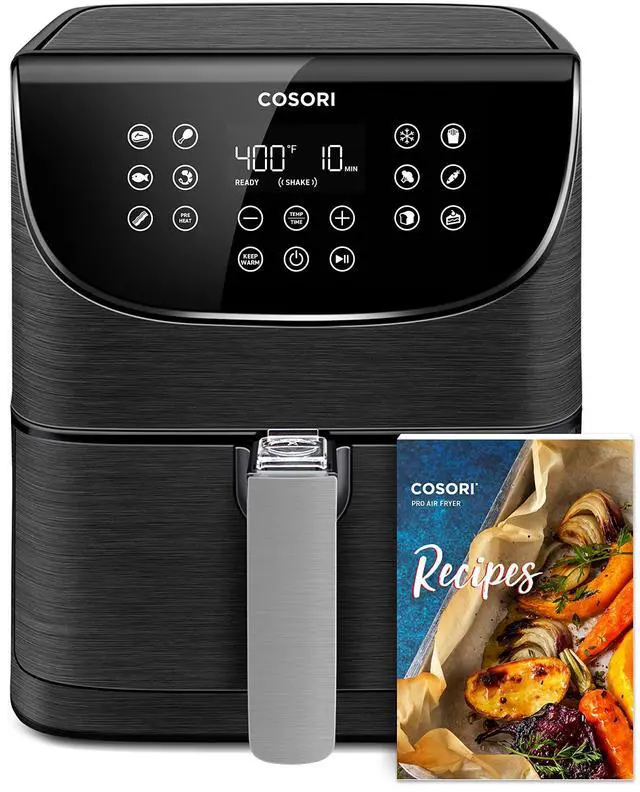 Main image of Pro Gen 2 Air Fryer 5.8QT, Upgraded Version with Stable Performance & Sleek New Look, 13 One Touch Functions, 100 Paper & 1100 Online Recipes, Dishwasher-Safe Detachable Square Basket, Black