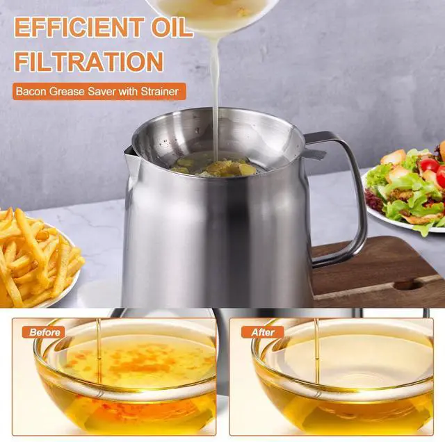 Alt view image 6 of 7 - 119oz Stainless Steel Deep Fryer Pot with Basket and Oil Strainer, Multifunctional Deep Frying, Small Stove Top deep fry for Kitchen and Camping, Steel Pour Pot for French Fries, Chicken (3.5L)