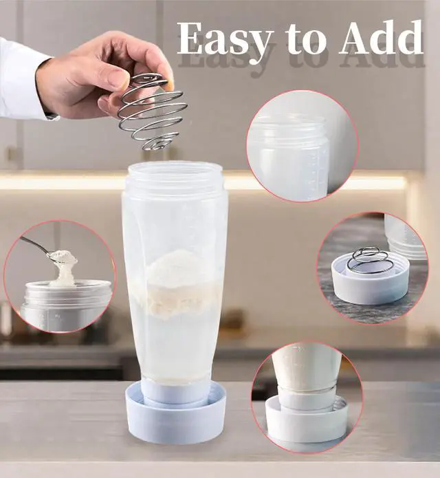 Alt view image 4 of 6 - Pancake Batter Dispenser,Pancake Batter Dispenser Bottle with Whisk Ball and Stand Base, Batter Mixer and Dispenser for Pancakes, Crepes, Waffle,Kitchen Baking Tool 2 Packs