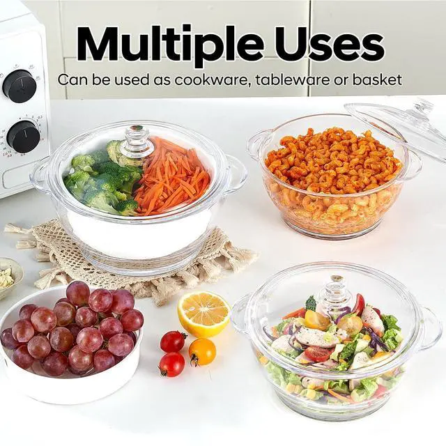 Alt view image 4 of 6 - Glass Microwave Steamer for Vegetables, Broccoli, Fish & Food Oven Safe Steamer Bowl for Cooking, BPA-Free, Odorless & Dishwasher Safe1.5L