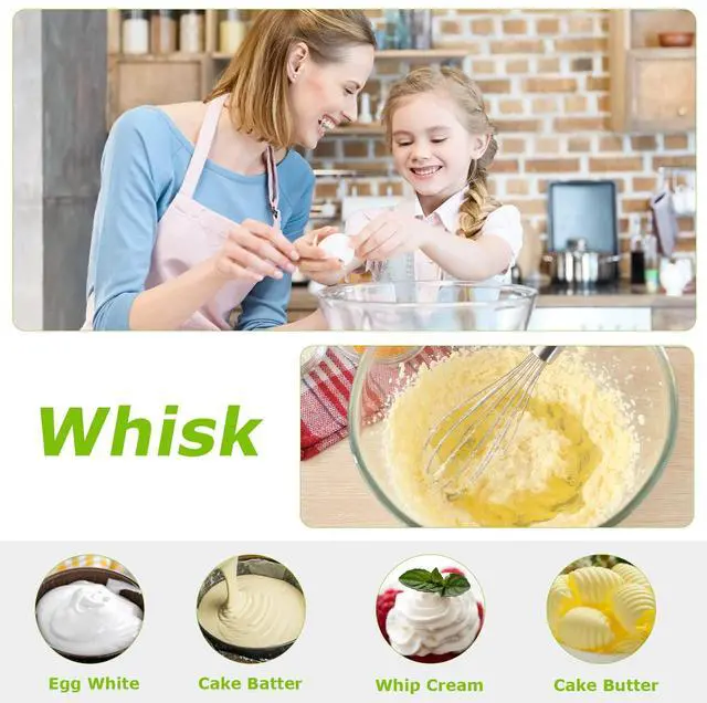 Alt view image 5 of 7 - Immersion Handheld Blender with Whisk, 20-Speed & Turbo Mode Hand Blender Stick 500W, 304 Stainless Steel Hand Blender for Soup, Smoothie, Puree, Baby Food