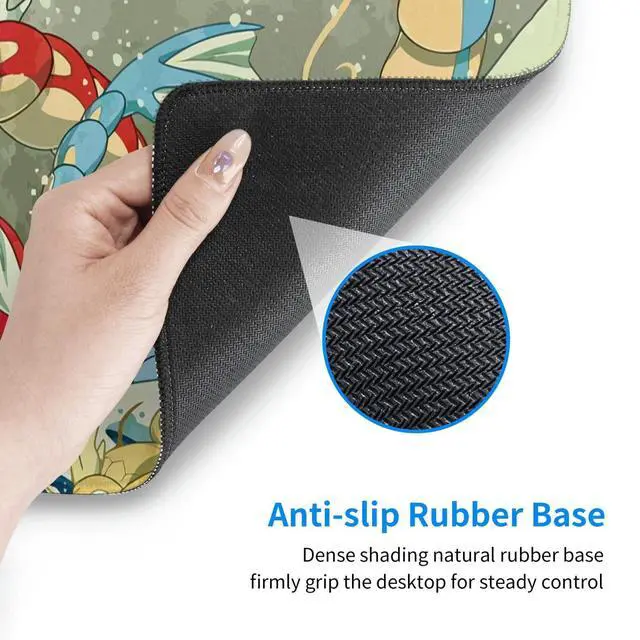 Alt view image 4 of 7 - Large Gaming Mouse Pad,Japanese Ukiyoe Anime Dragon Mousepad,Stitched Edges,Non-Slip Rubber Base,Long Extended Desk Mouse Mat(31.5"x12")