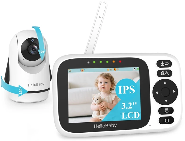 Main image of Baby Monitor No WiFi with 3.2 Inch Screen - Pan Tilt Zoom Camera | 2-Way Talk, Night Vision, ECO VOX Audio Mode, 1000ft Long Range, Temperature Display, Portable Travel, Baby Elderly Parents