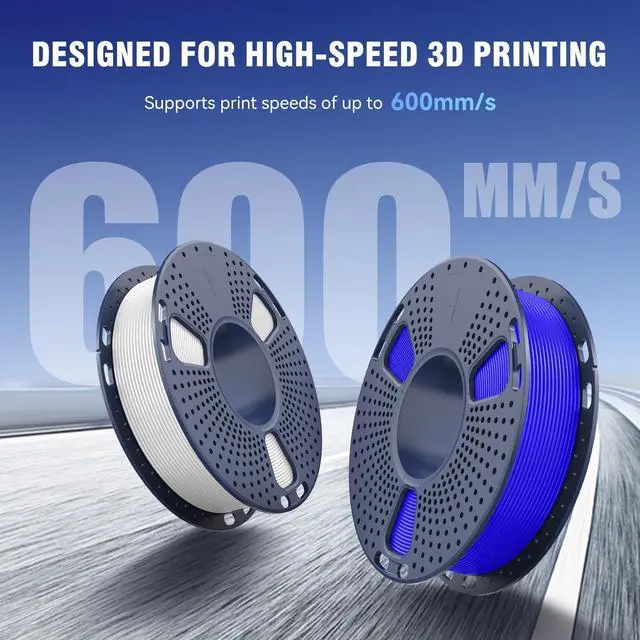 Alt view image 3 of 7 - Rapid PLA 3D Printer Filament Bundle 2KG, High Speed PLA Filament 1.75mm 50mm/s - 600mm/s Print Range, 8 Pack 250g Spool Filament (Black, White, Blue, Red, Pink, Orange, Yellow, Olive Green)