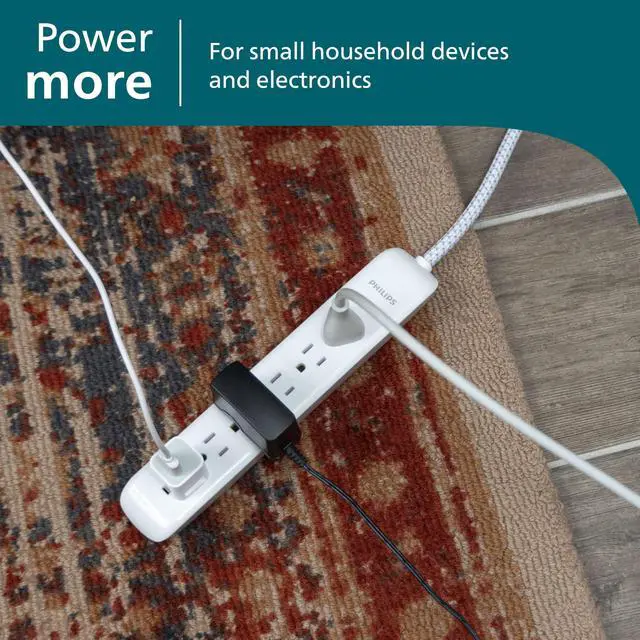 Alt view image 3 of 7 - 6 Outlet Power Strip Surge Protector, 6 Ft Power Cord, Designer