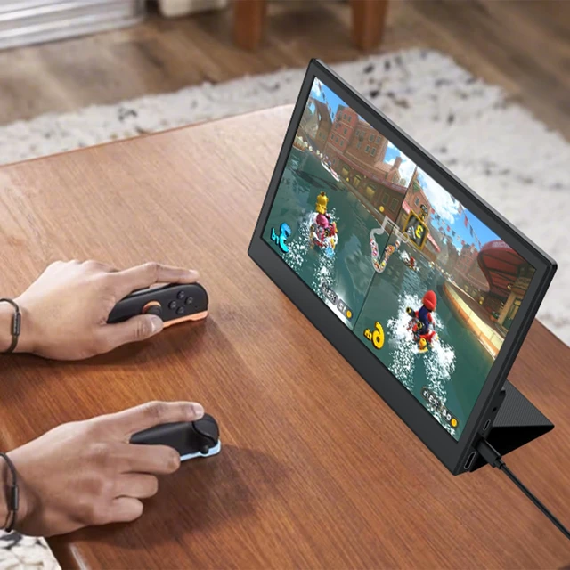 Alt view image 7 of 7 - 11.6 Inch Portable Monitor,Small Monitor,Display with Built-in Stand, Ultra-Slim Travel Screen for Laptop PC Mac Phone PS4 Xbox Switch, External Second Monitor for Home Office