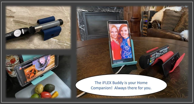 Alt view image 5 of 7 - Buddy Cell Phone and Tablet Stand Companion - Ideal for Air Travel, Work, and Home Use - Flexible Holder for All Mobile Devices - The Ultimate iPhone Cell Phone Stand Solution