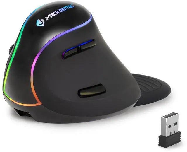 Main image of Ergonomic Mouse with Wireless Connection, Removable Palm Rest, Thumb Buttons, Rechargeable Battery, 800 DPI, Compatible with Windows and MAC OS