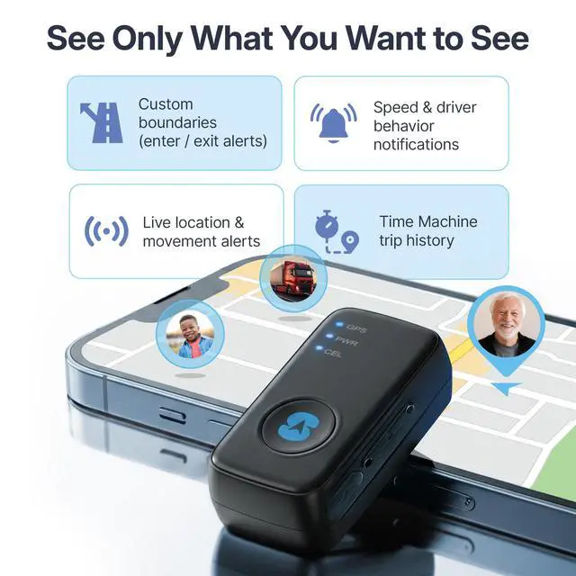 Alt view image 2 of 7 - Atlas GPS Tracker for Vehicles & Kids (Subscription Required) | Up to 14-Day Battery Life | Waterproof Magnetic Case, Geofencing, Portable Real Time Mini GPS Car Tracker w/Lifetime Support