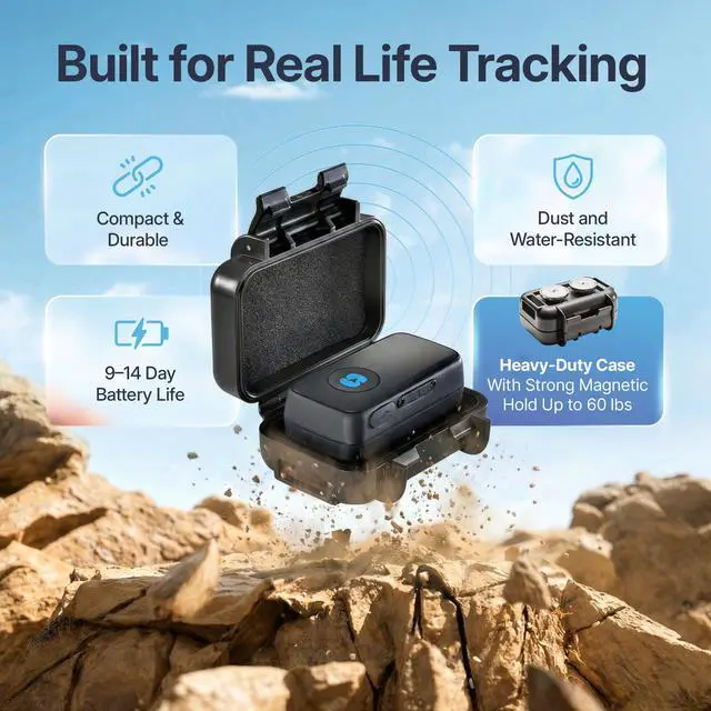 Alt view image 7 of 7 - Atlas GPS Tracker for Vehicles & Kids (Subscription Required) | Up to 14-Day Battery Life | Waterproof Magnetic Case, Geofencing, Portable Real Time Mini GPS Car Tracker w/Lifetime Support