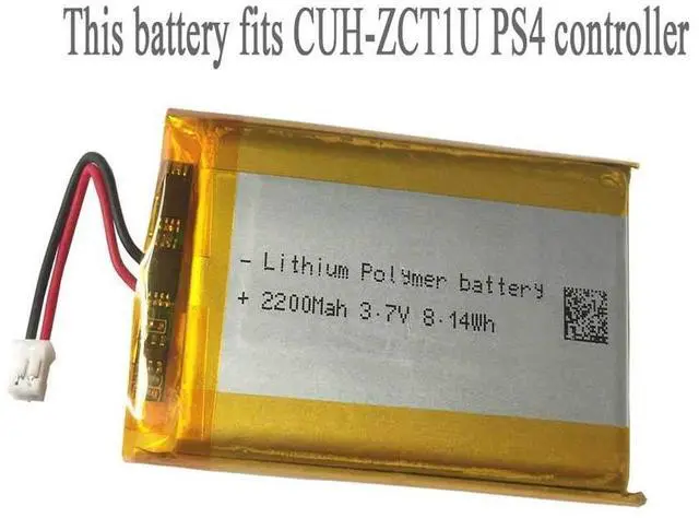 Alt view image 2 of 4 - 3.7v Battery 2200mAh for PS4 Controller Battery Replacement LIP1522 Battery Pack fits DualShock 4 Controller CUH-ZCT1E, CUH-ZCT1H, CUH-ZCT1H/B, CUH-ZCT1H/R, CUH-ZCT1U