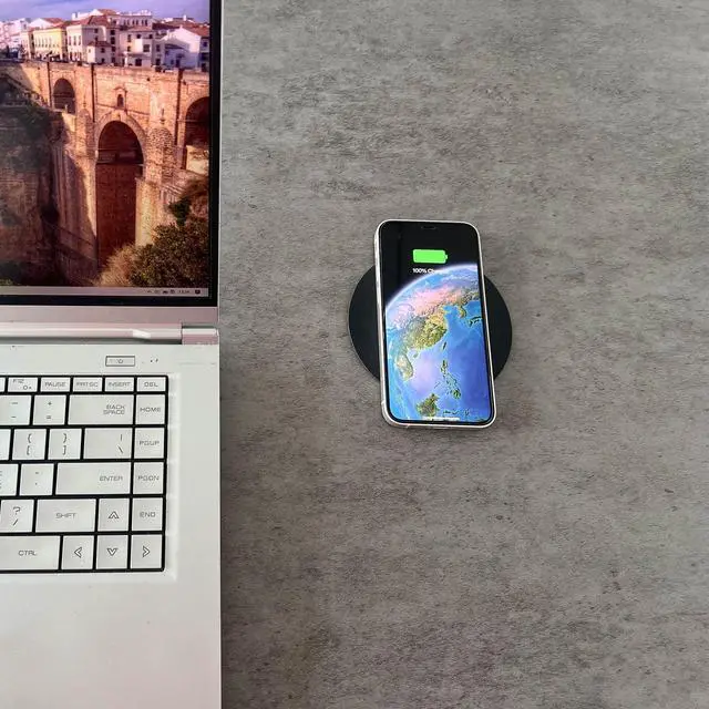 Alt view image 2 of 4 - Magnetic Invisible Wireless Charger 40MM,Furniture Under Table Wireless Charger 15W