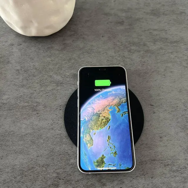 Alt view image 4 of 4 - Magnetic Invisible Wireless Charger 40MM,Furniture Under Table Wireless Charger 15W