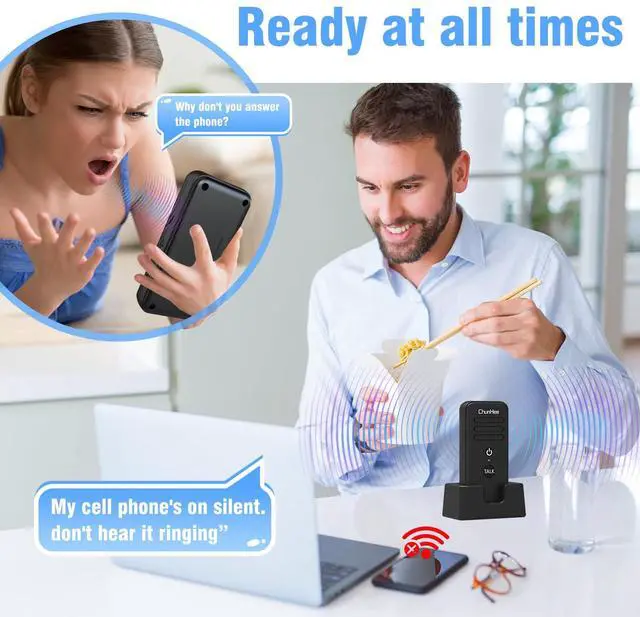 Alt view image 4 of 7 - Intercoms Wireless for Home, Upgraded Long Standby 16 Channels Caregiver Wireless Intercom System for Elderly 1640ft Portable Intercom Two Way Room to Room Communication Intercom for Home Use