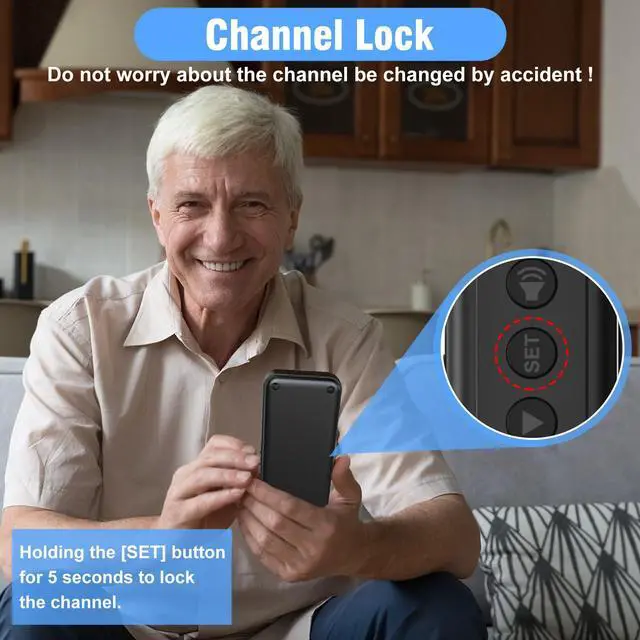 Alt view image 3 of 7 - Intercoms Wireless for Home, Upgraded Long Standby 16 Channels Caregiver Wireless Intercom System for Elderly 1640ft Portable Intercom Two Way Room to Room Communication Intercom for Home Use