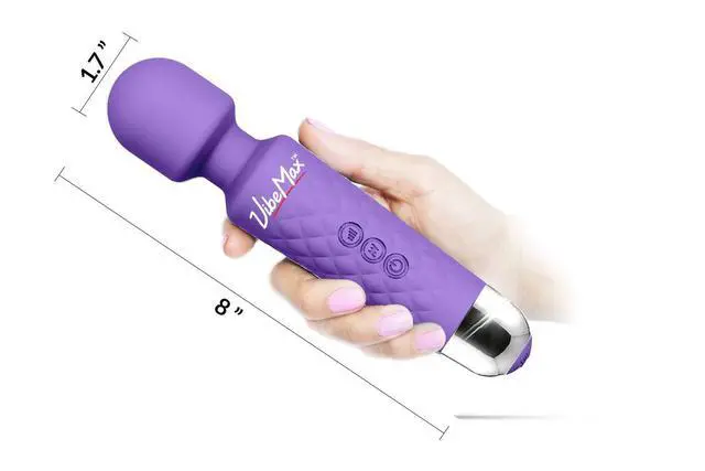 Alt view image 2 of 4 - Rechargeable Personal Massager - Powerful Multi Speed Vibration - Whisper Quiet - Waterproof - for Muscle Tension Relief in Neck, Back, Shoulders, Legs and Feet - Purple