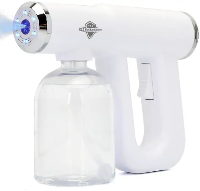 Main image of Disinfectant fogger, K12 Blue Ray Disinfectant Fogger Machine, ULV Nano Sanitizer Gun, Cordless Rechargeable Handheld Sanitizing Sprayer, Electrostatic Portable Sprayerf for Home, Office or Travel