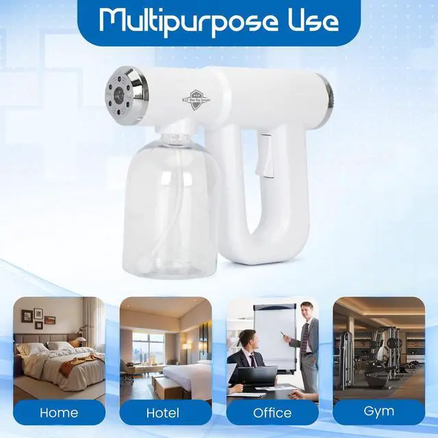 Alt view image 3 of 7 - Disinfectant fogger, K12 Blue Ray Disinfectant Fogger Machine, ULV Nano Sanitizer Gun, Cordless Rechargeable Handheld Sanitizing Sprayer, Electrostatic Portable Sprayerf for Home, Office or Travel