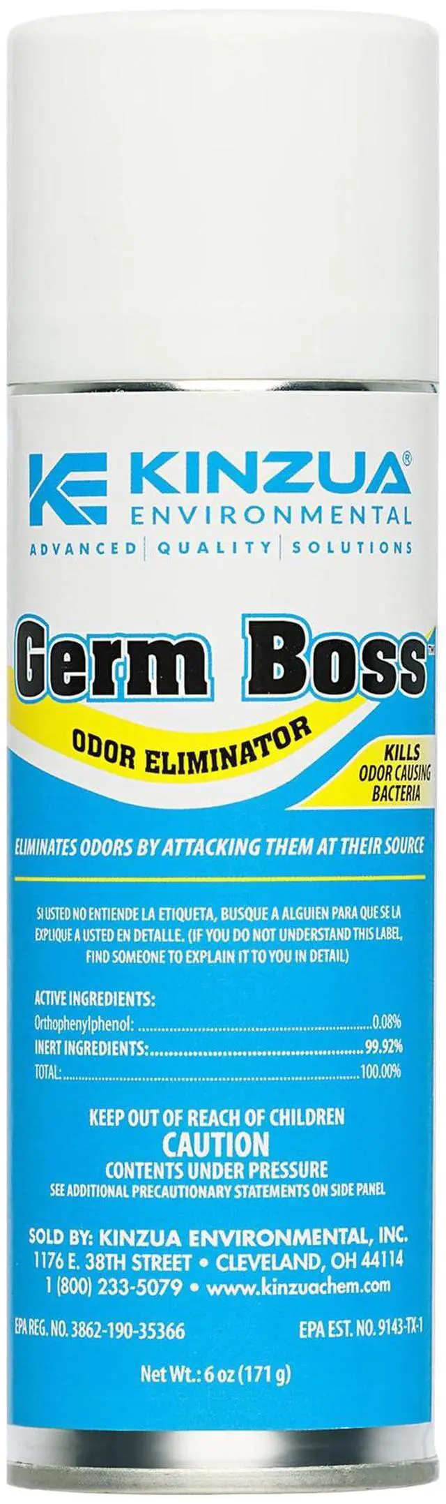Main image of Germ Boss Strong Odor Eliminator, Fast-Acting Cleaning & Deodorizing Fogger, Mold Bomb Fogger for Smell Control with Fresh Scent, Covers Up to 1,000 cu ft, 6 oz