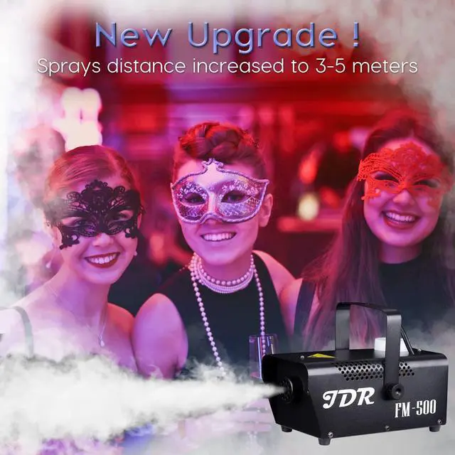 Alt view image 3 of 7 - Fog Machine Mini 500W Smoke Machine with Auto Mode and Wireless Remote Control Portable Fogger for Outdoor, Parties, Stage Effect, Indoor, Disco, Halloween, Disinfection or Weddings 2500CFM|FM-3
