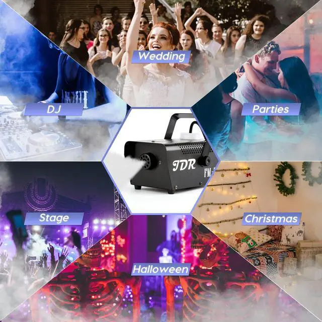 Alt view image 5 of 7 - Fog Machine Mini 500W Smoke Machine with Auto Mode and Wireless Remote Control Portable Fogger for Outdoor, Parties, Stage Effect, Indoor, Disco, Halloween, Disinfection or Weddings 2500CFM|FM-3