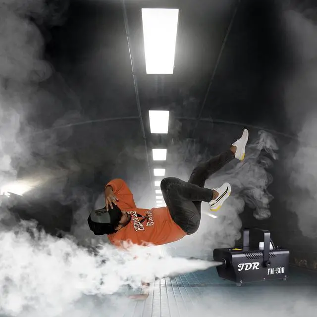 Alt view image 6 of 7 - Fog Machine Mini 500W Smoke Machine with Auto Mode and Wireless Remote Control Portable Fogger for Outdoor, Parties, Stage Effect, Indoor, Disco, Halloween, Disinfection or Weddings 2500CFM|FM-3