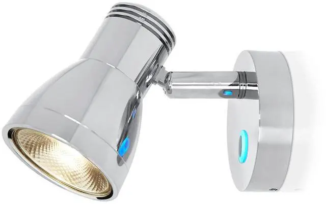 Main image of 3W RV Stepless Dimmable Reading Light for Boat 12V Interior Lights Camper Caravan Vehicle Motorhome Bedside Lamp DC 10-30V Warm White, Polished Chrome, with Built-in Touch Switch