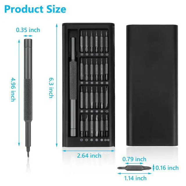 Alt view image 2 of 7 - 49-in-1 Small Screwdriver Set, Magnetic Screwdriver Set, Mini Screw Driver Set Kit, Repair Precision Tools for Computers, Laptops, Glasses, Watches, Electronic Devices