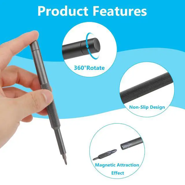 Alt view image 4 of 7 - 49-in-1 Small Screwdriver Set, Magnetic Screwdriver Set, Mini Screw Driver Set Kit, Repair Precision Tools for Computers, Laptops, Glasses, Watches, Electronic Devices