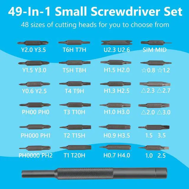 Alt view image 3 of 7 - 49-in-1 Small Screwdriver Set, Magnetic Screwdriver Set, Mini Screw Driver Set Kit, Repair Precision Tools for Computers, Laptops, Glasses, Watches, Electronic Devices