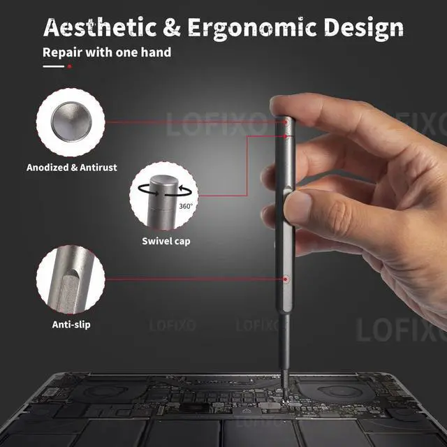 Alt view image 3 of 7 - Precision Screwdriver Set,Eyeglass Repair kit,Magnetic Screwdrivers Torx,Pentalobe,Triwing Flathead,Phillips with spudger pry tool kit for iPhone,Switch,Camera,Phone Screen,Watch,Mac,ps4,Xbox one