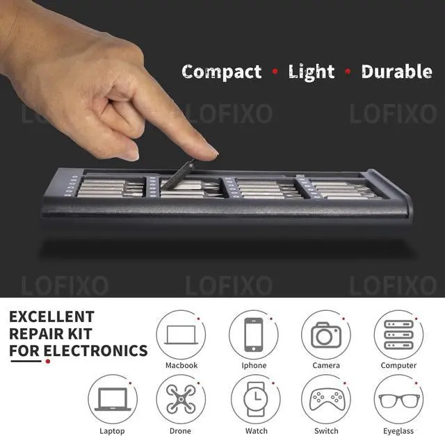 Alt view image 4 of 7 - Precision Screwdriver Set,Eyeglass Repair kit,Magnetic Screwdrivers Torx,Pentalobe,Triwing Flathead,Phillips with spudger pry tool kit for iPhone,Switch,Camera,Phone Screen,Watch,Mac,ps4,Xbox one