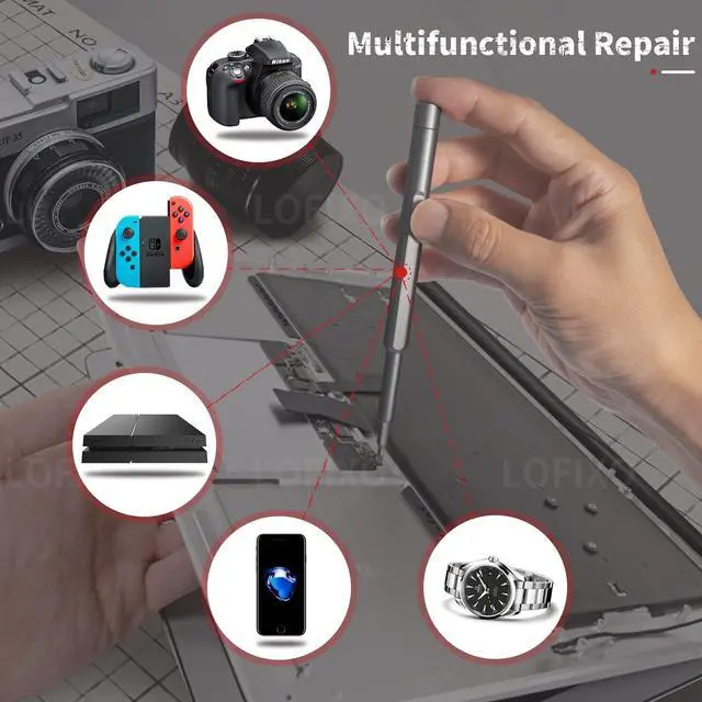 Alt view image 7 of 7 - Precision Screwdriver Set,Eyeglass Repair kit,Magnetic Screwdrivers Torx,Pentalobe,Triwing Flathead,Phillips with spudger pry tool kit for iPhone,Switch,Camera,Phone Screen,Watch,Mac,ps4,Xbox one