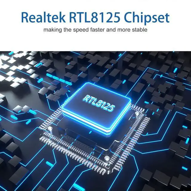Alt view image 6 of 7 - 2.5Gbase-T PCIe NIC with Realtek RTL8125 Chip, 2.5Gb Network Card, 2500/1000/100 Mbps,Quad RJ45 Ports, PCIe X4, Ethernet Card for Windows/Windows Server/Linux