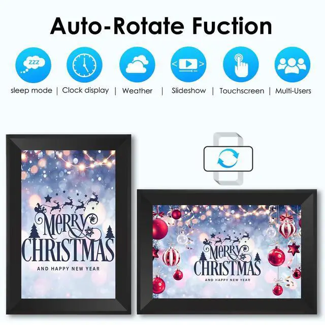 Alt view image 5 of 6 - Digital Picture Frame 10.1 Inch HD Touch Screen Digital Photo Frame WiFi Enabled,16GB Storage,Auto-Rotate,Instant Sharing via Smartphone apps& Family Bonding-Gift Appeal