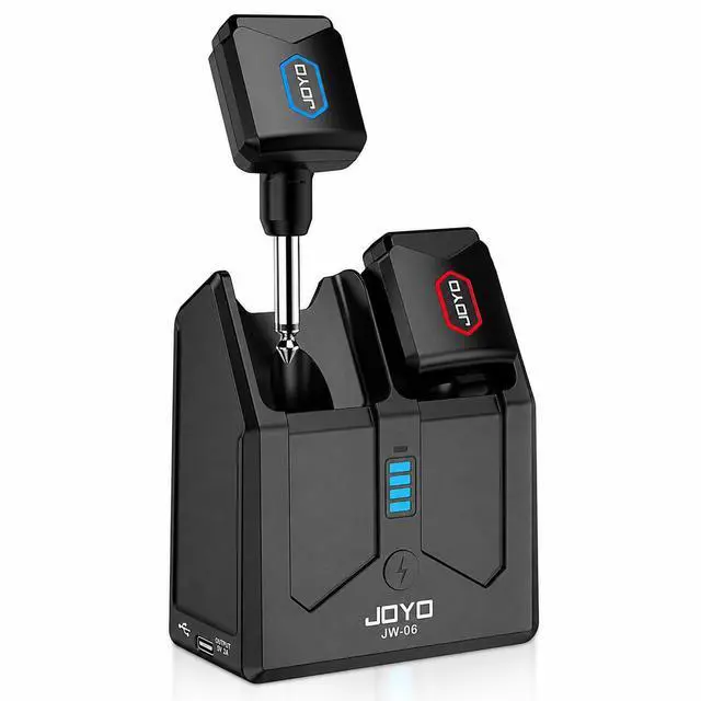 Main image of 5.8Ghz Wireless Guitar Transmitter Receiver Guitar System with Charging Box for Electric Guitar Bass 4 Audio Channels (JW-06)