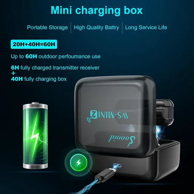 Alt view image 4 of 7 - Wireless Guitar System 2.4 GHz with Magnetic Charging Case Wireless Guitar Transmitter Receiver for Guitar Bass Electric Instruments